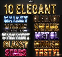 极品PS样式－10个高雅的文本效果：10 Elegant Photoshop Styles Vol5